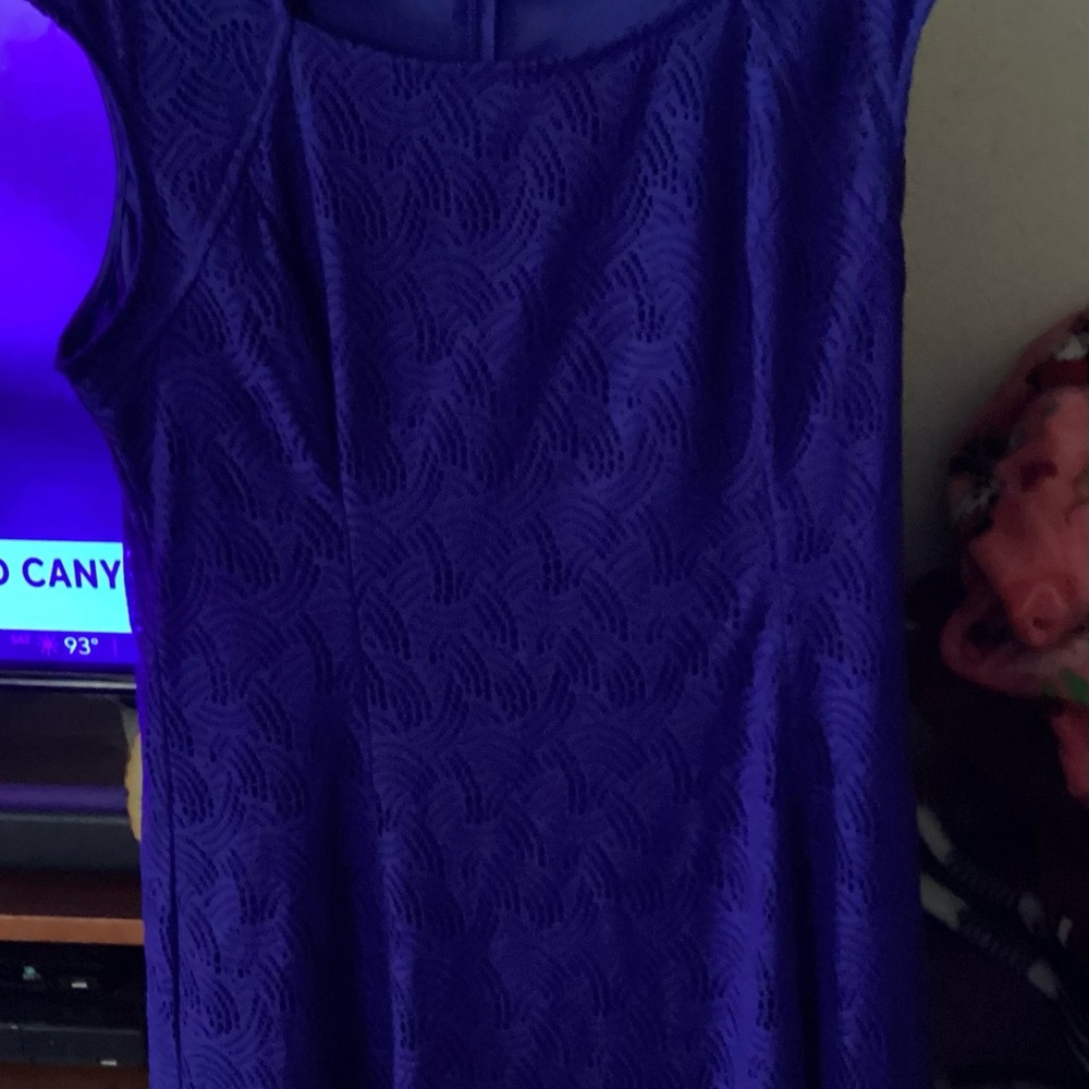 Liz Claiborne Textured Purple Dress